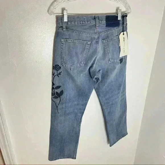 NEW Rag & Bone Marilyn Embroidered Ramona Jeans Floral Bohemian Distressed Denim - Picture 6 of 11
